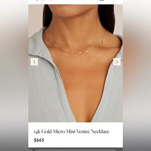 Gorjana 14k gold Venice Micro Mini necklace